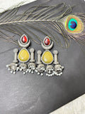 E27B - Krupa Brass Earrings with Triple Jhumki
