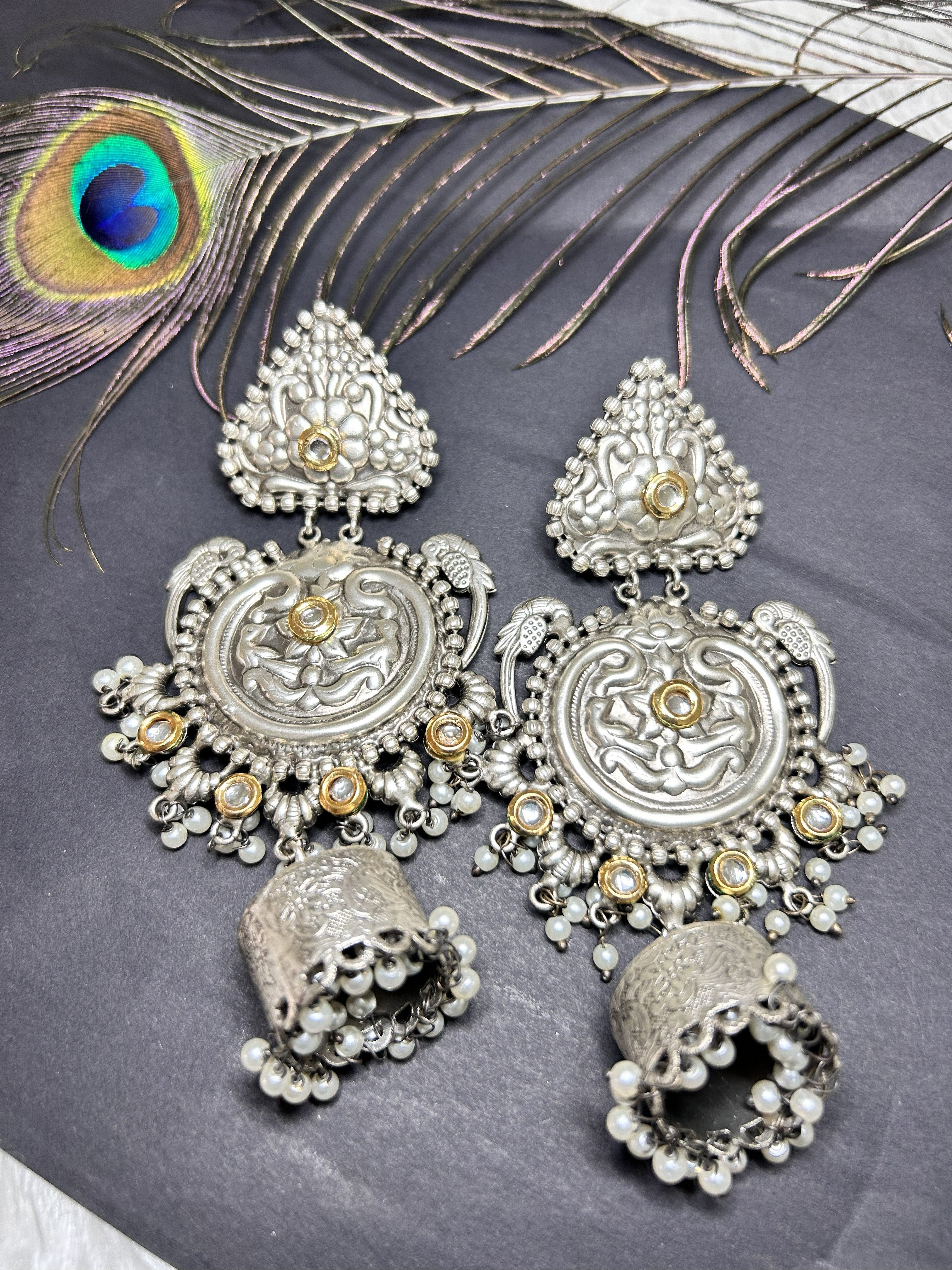 E37B - Kranti Big Brass earrings