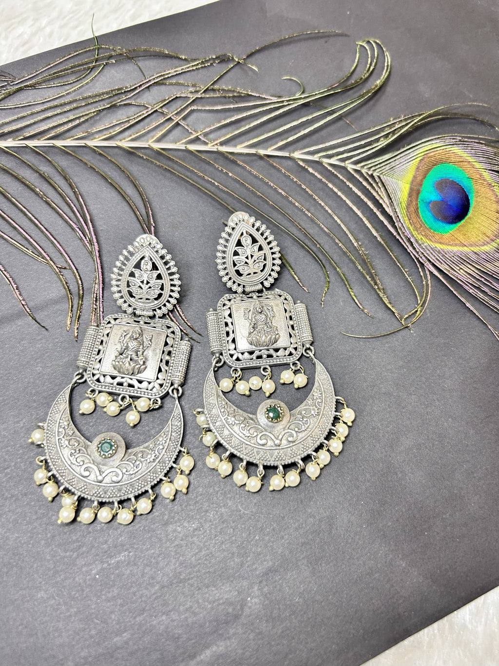 E80B - Lakshmi Brass long danglers