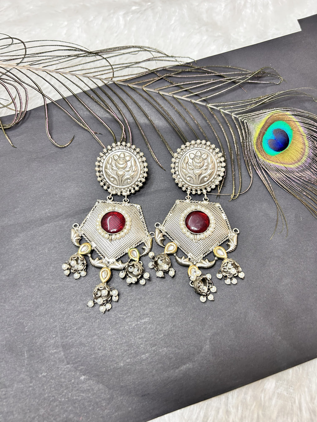 E79B - Virat Brass Earrings