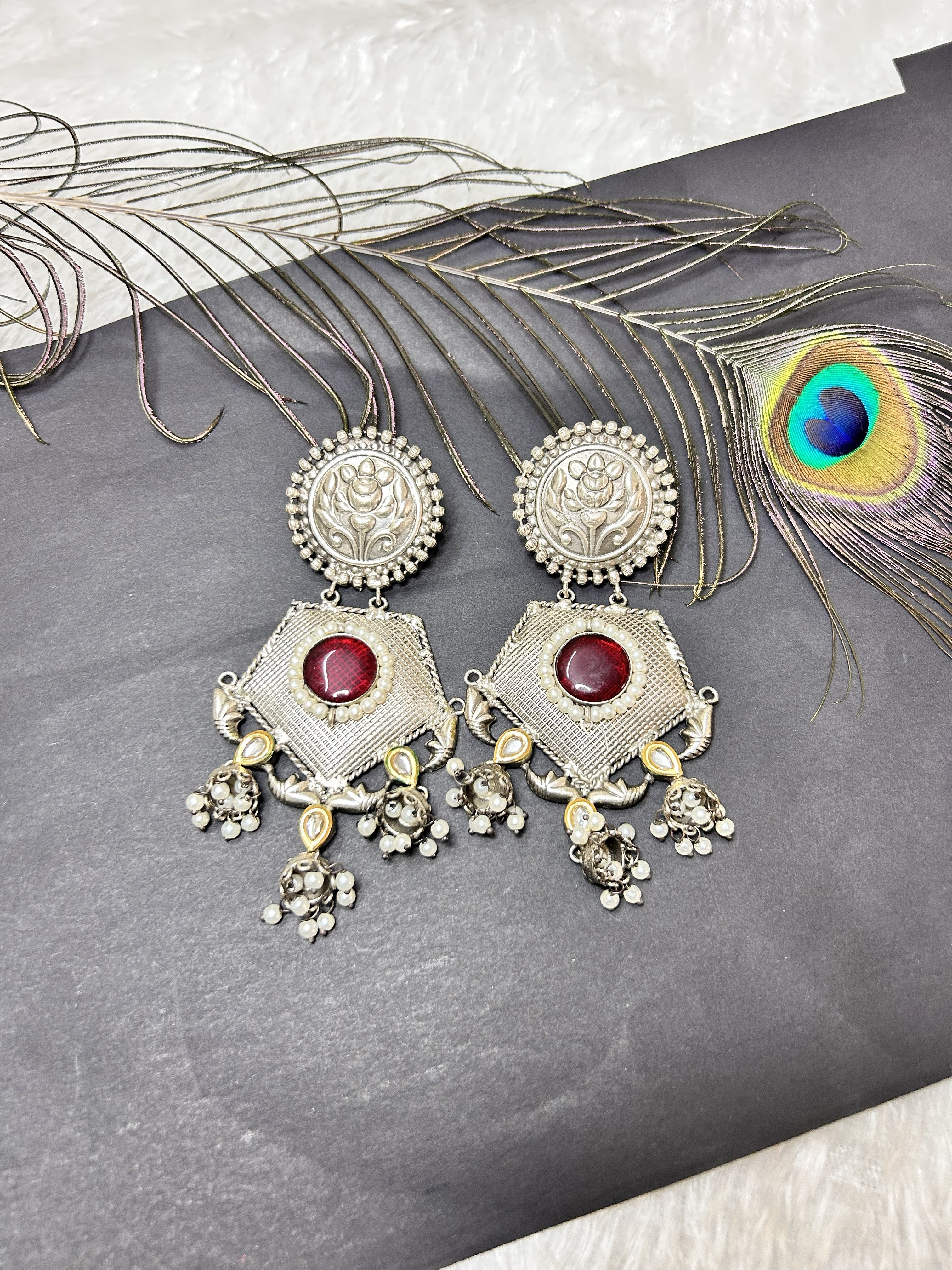 E79B - Virat Brass Earrings