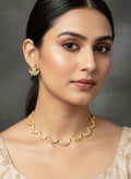 Chandni traditional golden AD necklace