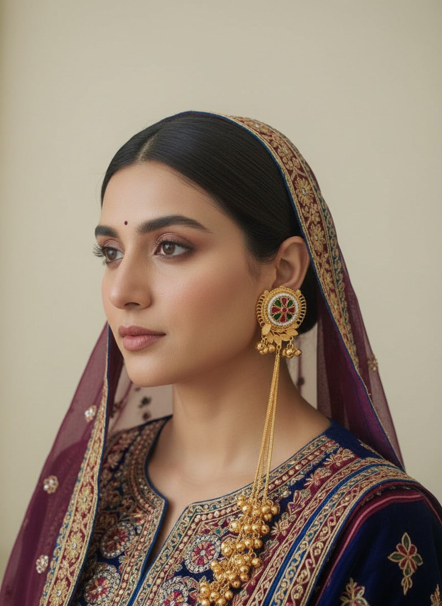 Phool Multi Kashmiri Earring