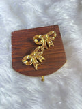 Bow Anti Tarnish Golden Earrings