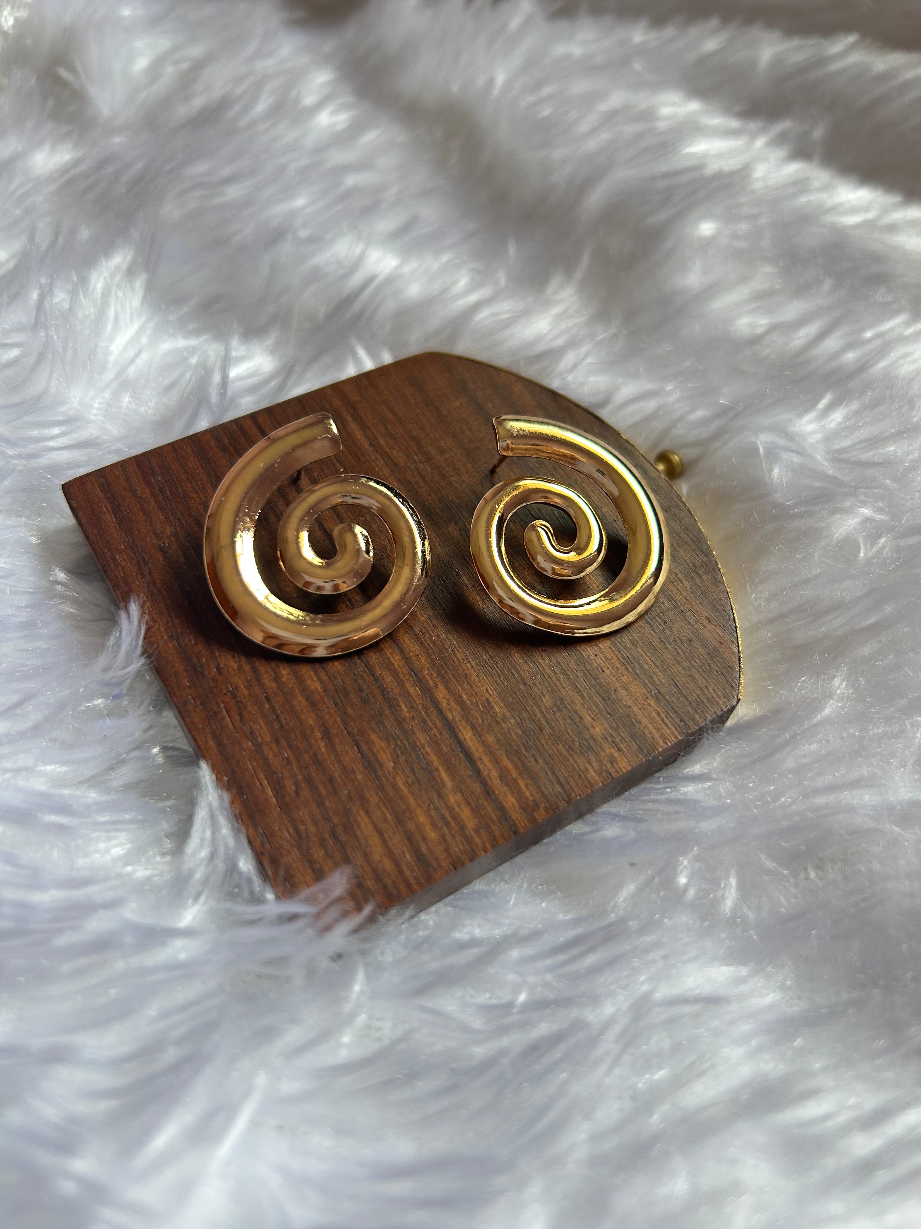 Jalebi Anti Tarnish Golden earrings