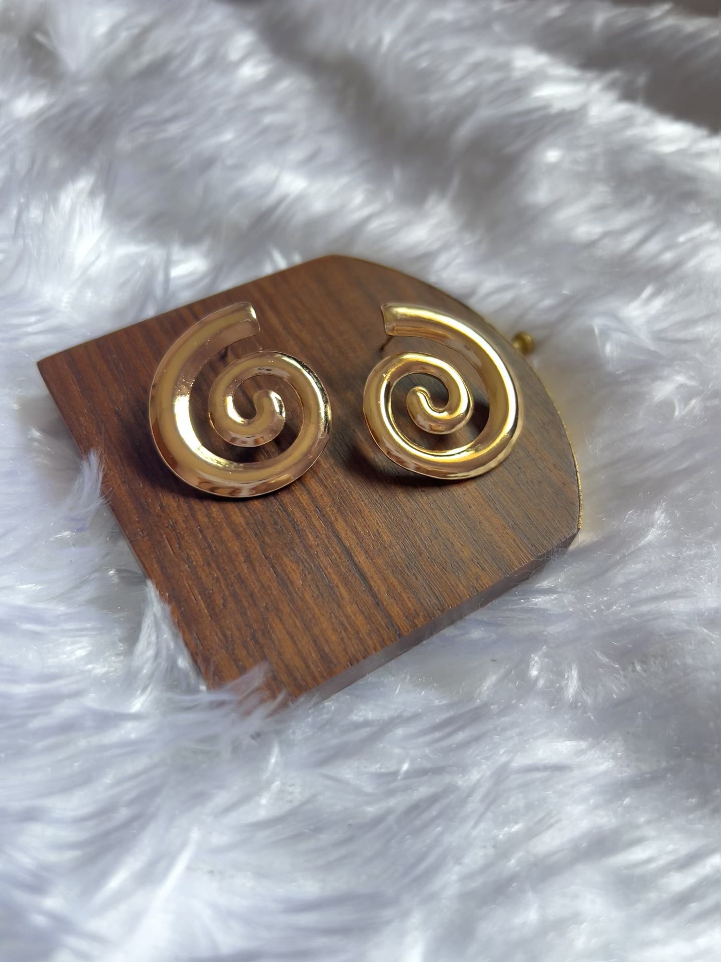 Jalebi Anti Tarnish Golden earrings